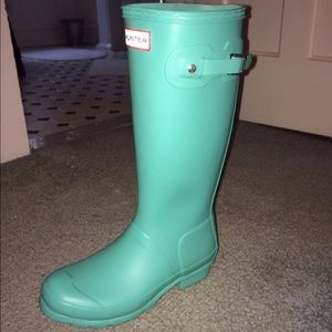 Women’s Tiffany Blue Tall Matte Hunter Rain boots